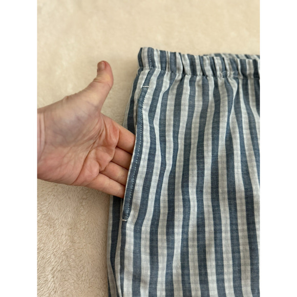 Draper's & Damon's Capri Cotton Elastic/Tie Waist Pull-on Pants Blue/White Sz 3X - Picture 3 of 13